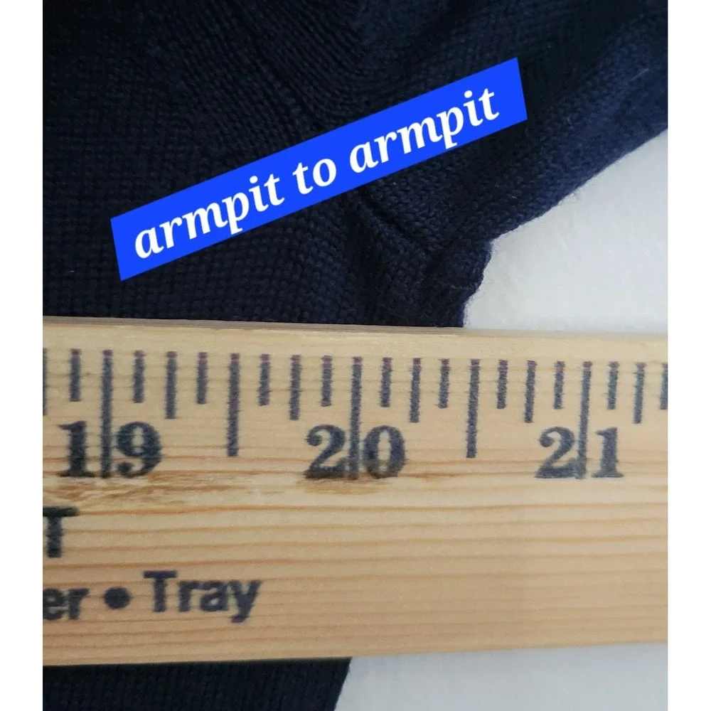 J.Crew V-Neck‎ Blue Sweater 100% Merino Wool Women's Size Small Classic Preppy - Picture 4 of 6